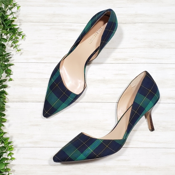 Sole Society Shoes - Sole Society Jenn Pointy Toe Pump Tartan Plaid